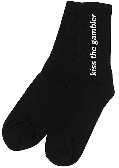 kiss the gambler logo socksの写真d